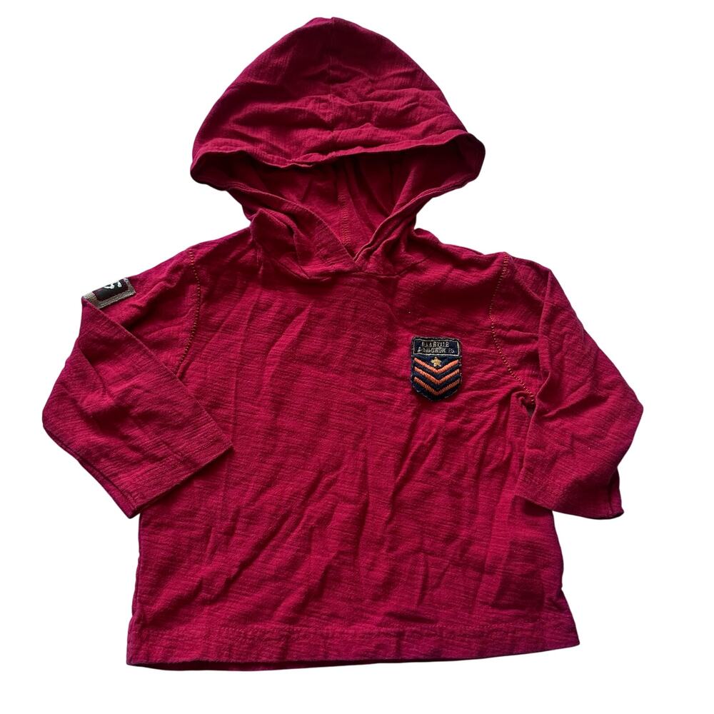Naartjie Hooded Aviation Top - 6 to 12 Months - Patchwork
